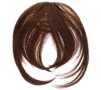 TOVINANNA Clip in Bangs Hair Extensions Brown Clip Front Hair Fringe Hairpiece with Realistic Effect and Changeable Styling Chemical Fiber for Women Suitable for Daily Life and Parties