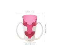 TOVINANNA Convalescent Feeding Cup for Elderly Double Handles, Magenta Anti-Choke Liquid Feeding Mug, Bedridden Patient Drinking Cup for Liquid Diet and Hospital Care
