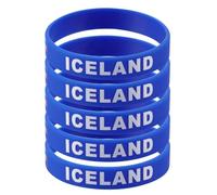 TOVINANNA Country Flag Printed Silicone Wristbands 5pcs Blue