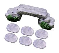 TOVINANNA Creative Miniature Resin Bridge Model Aquarium Ornaments Small for DIY Creations with Decorative Piece and Resistance the Elements, for Outdoor Garden Decor and Home Desktop