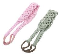 TOVINANNA Crochet Headbands Decorative 2 Pcs Headband Made of Polyester Cotton Yarn Bohemian Convenient to Wear and Not Easy to Break Women for Workout and Running