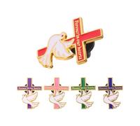 TOVINANNA Cross and Peace Accessories 5pcs Brooch Pins for Women Religious Symbol Lightweight Design Suitable for Daily Wear Special Occasions