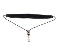 TOVINANNA Deluxe PU Saxophone Harness Strap with Metal Trigger Snap Widened Neck Strap for Pressure Relief Easy Install and Design Comfortable for Professional and Beginner Players Black