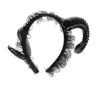TOVINANNA Devil's Horns Headband Halloween Hair Accessories in Black Cloth and Plastic, Suitable for Hair Types and Head Sizes, for Halloween Parties and Photo Props a Unique,