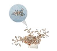TOVINANNA Diamond Look Wedding Headdress Rhinestone Hair Comb Bridal Hair Piece Flower Lapel Clip for Women