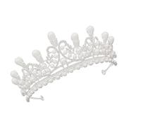 TOVINANNA Diamond Pearl Crown Headdress Rhinestone Bridal Headwear Fashion Wedding Tiara for Bride