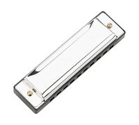 TOVINANNA Diatonic Harmonica Key of C for Beginners Blues Harp with Stainless Steel Shell Compact Silver Mouth Instrument for Students and Music Lovers