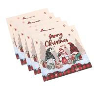 TOVINANNA Disposable Christmas Napkins 20Pcs Paper Napkins with Festive Gnome Pattern 33X33Cm for Holiday Dinner and Party