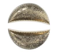 TOVINANNA Divination Cup, Copper Yin Yang Ritual Cup, 1 Pair Sacred Moon-Shaped Taoist Divination Tool for Chinese Feng Shui Decoration