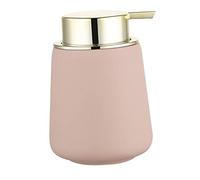 TOVINANNA Eco-friendly Ceramic Pump Dispenser Bottle for Lotion and Conditioner, Compact and Lightweight Design, Easy to Carry for Home Use and Travel, Stylish Pink Refillable Hand Washing