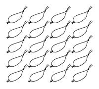 TOVINANNA Elastic Strap Clips and Excess Management Nylon 20pcs Black with Hook for Secure Loose Nylon Web Straps for Organizing Rucksack and Outdoor Gear
