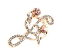 TOVINANNA Elegant Rhinestone Music Note Pin Brooch for Women Vintage Accessory for Suits and Cardigans for Weddings Concerts and Special Occasions Durable Design