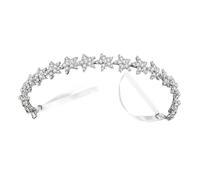 TOVINANNA Elegant Silver Tiara Crown Bridal Crown Made of Lightweight Alloy Star Shape, Eye-catching without Fading, for Parties and Engagement a Wedding Hair Accessory