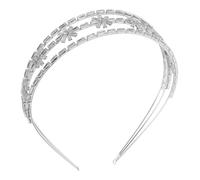 TOVINANNA Elegant Silver Wedding Headband for Women Featuring Dazzling Copper Zircon Crystals and Comfortable Fit, for Brides and Special Occasions