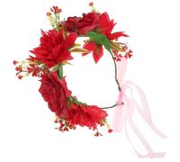 TOVINANNA Elegant Wedding Hair Vine for Bride Featuring a Fabric Flower Headband for Women, Soft and Comfortable All-day Wear, for Beach Party or Wedding Occasions
