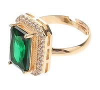 TOVINANNA Emerald Zircon Ring for Women Elegant Shiny Diamond Engagement Wedding Ring Stylish Finger Jewelry for Any Occasion for Anniversary Mother Day Birthdays