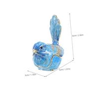 TOVINANNA Enamelled Bird Jewelry Box with Hinged Lid Decorative Metal Trinket Organizer for Rings Necklaces Earrings Collectible Kingfisher Figurine Case for Christmas and Home Display