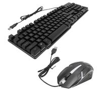 TOVINANNA Ergonomic Backlit Keyboard Mouse Combo with Comfortable Hand Feeling and Plastic Material for Computer Gaming and Office Use, Desktop Computer Accessories with Unique Design