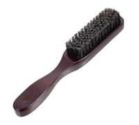TOVINANNA Ergonomic Black Beard Brush with Synthetic Bristles for Men, Lightweight Personal Care Accessory, Professional Salon Style Facial Hair Grooming and Shaving Brush