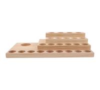 TOVINANNA Essential Oil Storage Rack Wooden Display Stand for Aromatherapy Bottles Space Saving Kitchen Oil Organizer Multi Holes