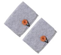 TOVINANNA Essential Oil Travel Organizer Pouch 2Pcs Felt Case Bag for 6 Bottles 5Ml/10Ml/15Ml Compact Size for Portable Aromatherapy Use