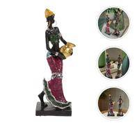 TOVINANNA Exotic African Women Statue Resin Sculpture for Home Decor Unique Tribal Figurine Art Ornament for Living Office Bedroom Accent with Vivid Detail and Stylish Craftsmanship