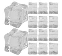 TOVINANNA Fake Ice Cubes and Lightweight Plastic Material with Realistic Appearance 20pcs Resistant to Damage, for Home Decorations and Bar Decor Photography Props