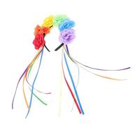 TOVINANNA Fancy Flower Headband for Women Rainbow Decorative Hairband for Parties for Pride Month Birthdays and Cosplay Gatherings Unique Floral Design for Unforgettable Memories
