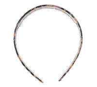 TOVINANNA Fashion Headband with Toothed Design for Face Washing Non-slip Acetate Hairband Chic Brown Patterned Hair Accessories for Women Parties Weddings and Daily Use