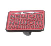 TOVINANNA Feminist Empower Women Brooch Pin Creative Red Enamel Badge for Women Versatile Fashion Accessory for Everyday Wear