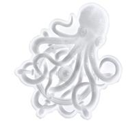 TOVINANNA Flexible Octopus Silicone Mold 3D Handmade Epoxy Casting Tool for DIY Ocean-Themed Resin Crafts, White Silicone Octopus Shaped Mold for Wall Decoration and Artistic Sculptures