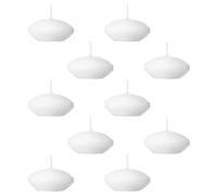 TOVINANNA Floating Tealight Candles 10Pcs White Wax for Wedding Reception, Poolside Decor, Romantic Dinner, Spa Relaxation, Long