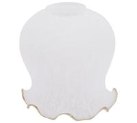 TOVINANNA Flower Shaped Glass Lampshade - Elegant Tulip Lightshade with Wavy Edge for Chandelier and Pendant Light, Vintage Frosted Lampshades for Wall Lamp, Replacement Light Cover, 13.5cm Height