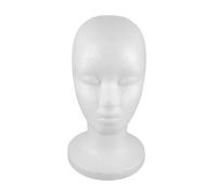 TOVINANNA Foam Female Head Model Wig Display Stand with Viscose Surface, Mannequin Head Form for Hat and Hairpiece Display, Lightweight DIY Salon and Travel Prop