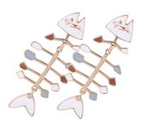 TOVINANNA Funny Fish Bone Earrings for Women Alloy Creative Dangle Jewelry Lightweight Novelty Accessories for Daily Wear Parties Travel Charming Gift