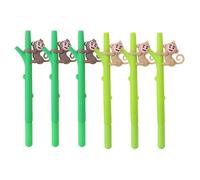 TOVINANNA Gel Pens Erasable Ballpoint Pen 6Pcs Monkey Climbing Design Fine Point for Boys and School Supplies Comfortable Writing Experience