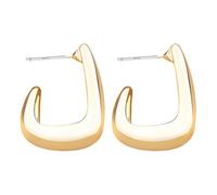 TOVINANNA Geometric Square Earrings Open C-Shaped Ear Studs Lightweight Gold Alloy Ear Jewelry for Women Stylish Gift for Birthdays Anniversaries and Daily Wear