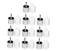 TOVINANNA Glass Nail Polish Bottles 10pcs 10ml Refillable Empty Nail Polish Containers Silver Caps for Manicure Store Supplies