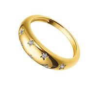 TOVINANNA Gold Plated Ring Zircon Women's Retro Ring Electroplated Finger for Dance
