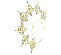 TOVINANNA Golden Goddess Crown Headband for Women, Lightweight Comfortable Alloy and Plastic Material with Gothic Lolita Baroque Style, for Wedding and Christmas Costume Parties