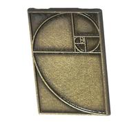 TOVINANNA Golden Ratio Math Brooch Pin Unique Artistic Geometry Badge for Teachers Stem Lovers Elegant Medieval Design Versatile Accessory for All Occasions