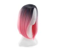 TOVINANNA Gradient Pink Short Bob Wig for Women Cosplay Synthetic Hair High Temperature Resistant Lace Front Stylish Daily Party Fancy Dress