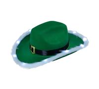 TOVINANNA Green Cowboy Hat with Unique Irish Design for Patrick's Day Festival Comfortable and Breathable Party Favor for Men and Women Stylish Western Cap