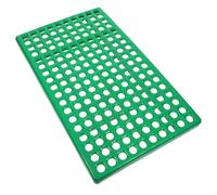 TOVINANNA Green Plastic Rabbit Cage Mat Pad with Circular Holes 1.6cm Diameter Prevents Rabbit Claws from Getting Stuck Easy to Clean