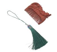 TOVINANNA Green Sandalwood Zodiac Hair Comb for Women Portable Wooden Scalp Massager Comb Travel Friendly Compact Design Gentle Scalp First Birthday Gift