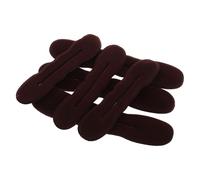 TOVINANNA Hair Bun Maker Tool 6Pcs Brown Sponge Reusable Metal Fabric Donut Curler for Women Styling Large Small Hair Accessories