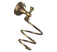 TOVINANNA Hair Dryer Holder Wall Mounted Spiral Shelf Bracket for Bathroom Space Saving Hair Appliance Organizer Elegant Retro Design Sturdy Screw Installation