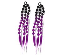 TOVINANNA Hair Extensions Braided Ponytail Boho Style Bubble Ponytail Extension for Boys and Girls Festival Rave Hair Accessories Rainbow