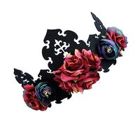 TOVINANNA Halloween Floral Head Garland Headband for Women Queen Crown Design Comfortable Party Accessory for Halloween Weddings Festivals and Cosplay Events