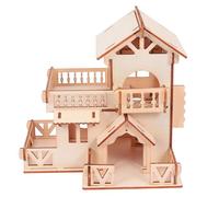 TOVINANNA Hamster Wood House Linden Wood Climbing Frame Hideout for Small Animal Exercise